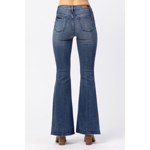 Judy Blue Women's Mid Rise Flare Fit Jeans Size 9/29 Stretch Denim JB82288-JS - Picture 5 of 16